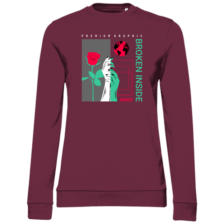 Broken Inside - Damen Sweatshirt - Textilzauber