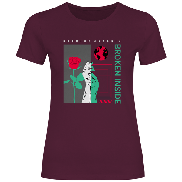 Broken Inside - Damen T - Shirt - Textilzauber