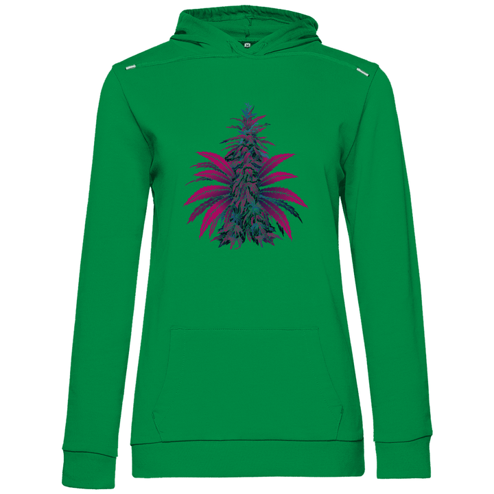 Bunte Hanfpflanze - Damen Hoodie - Textilzauber