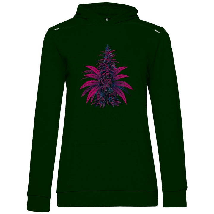 Bunte Hanfpflanze - Damen Hoodie - Textilzauber