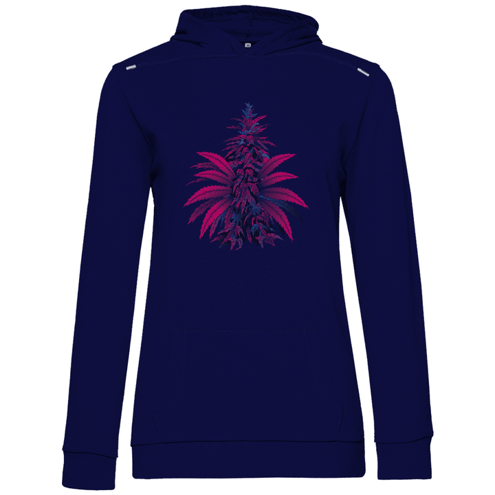 Bunte Hanfpflanze - Damen Hoodie - Textilzauber