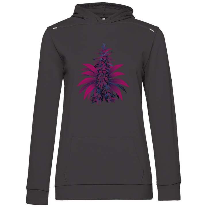 Bunte Hanfpflanze - Damen Hoodie - Textilzauber