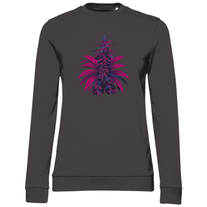 Bunte Hanfpflanze - Damen Sweatshirt - Textilzauber