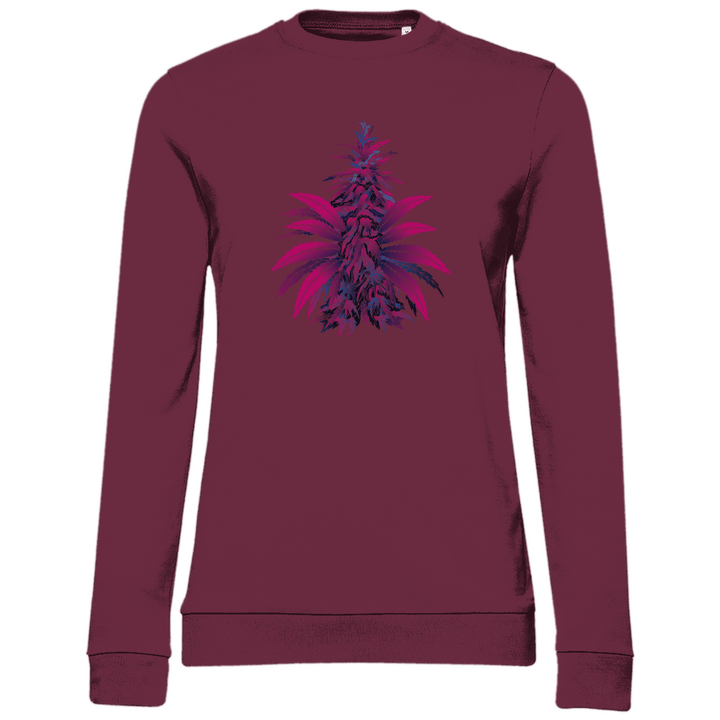 Bunte Hanfpflanze - Damen Sweatshirt - Textilzauber