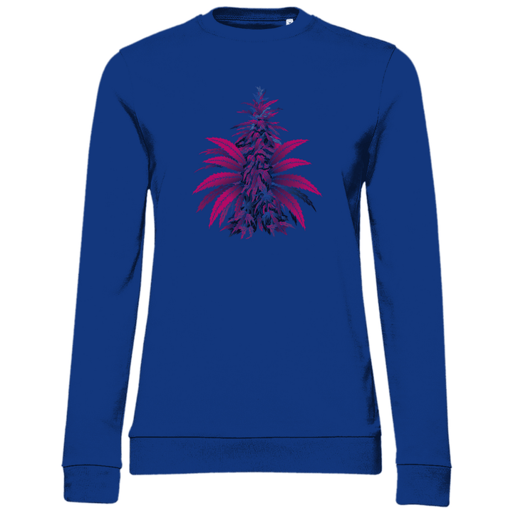 Bunte Hanfpflanze - Damen Sweatshirt - Textilzauber