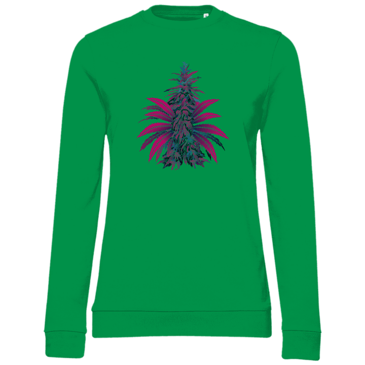 Bunte Hanfpflanze - Damen Sweatshirt - Textilzauber