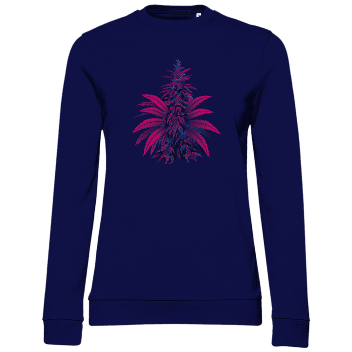 Bunte Hanfpflanze - Damen Sweatshirt - Textilzauber