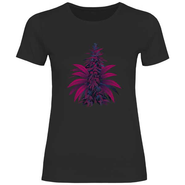 Bunte Hanfpflanze - Damen T - Shirt - Textilzauber