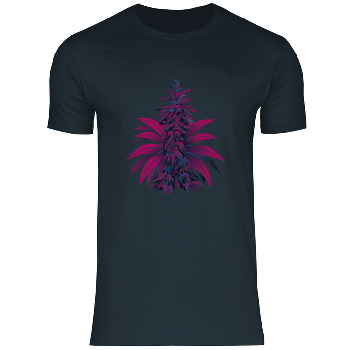 Bunte Hanfpflanze - Herren T - Shirt - Textilzauber