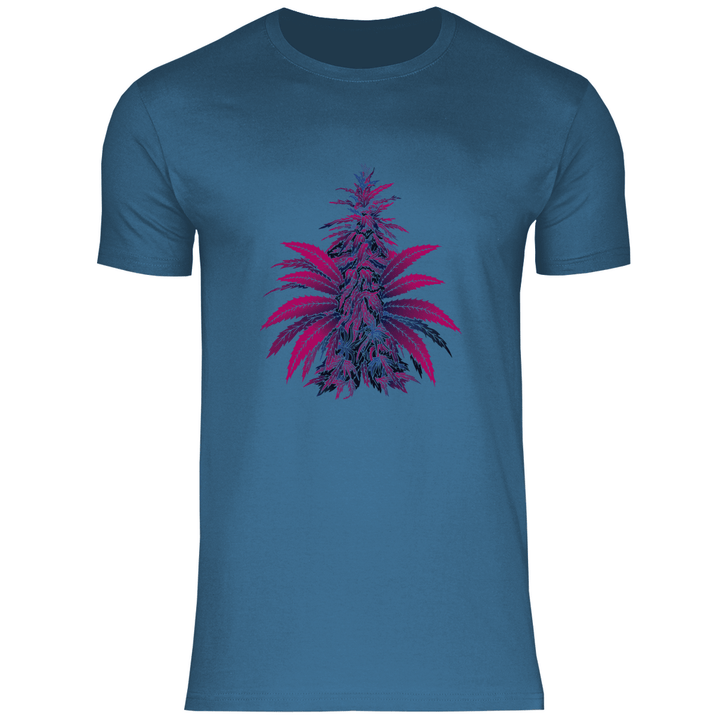 Bunte Hanfpflanze - Herren T - Shirt - Textilzauber