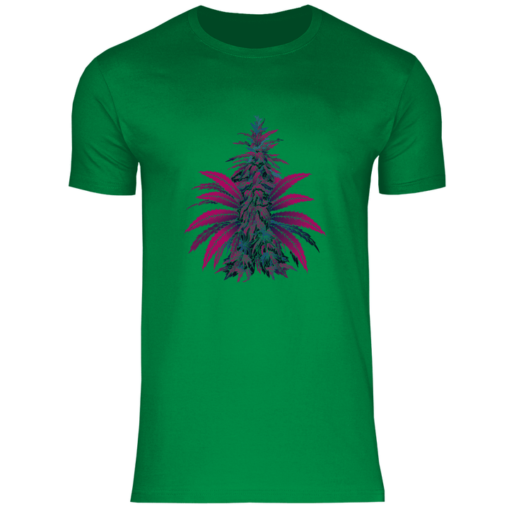 Bunte Hanfpflanze - Herren T - Shirt - Textilzauber