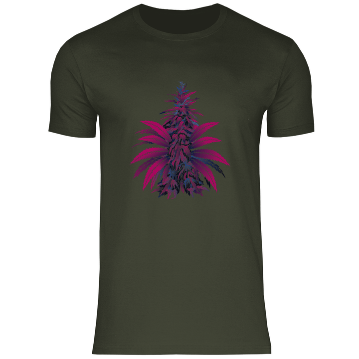 Bunte Hanfpflanze - Herren T - Shirt - Textilzauber