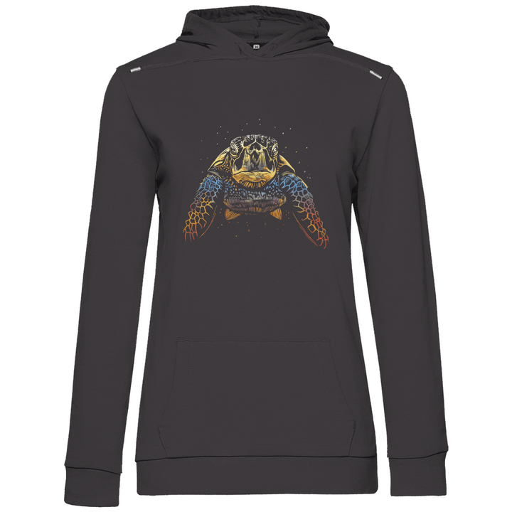 Bunte Schildkröte - Damen Hoodie - Textilzauber