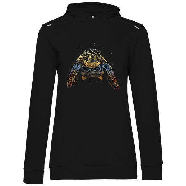 Bunte Schildkröte - Damen Hoodie - Textilzauber