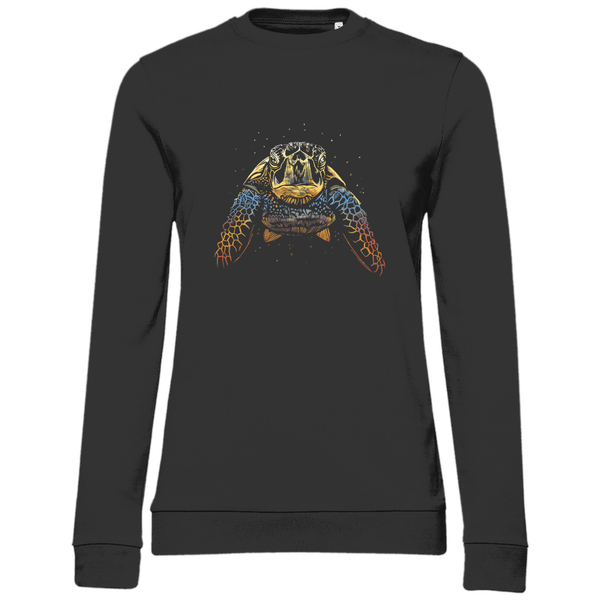 Bunte Schildkröte - Damen Sweatshirt - Textilzauber