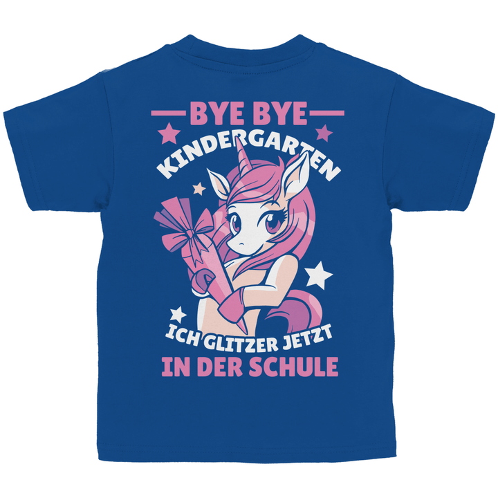 Bye Bye Kindergarten Kinder T-Shirt mit Rückendruck - Textilzauber