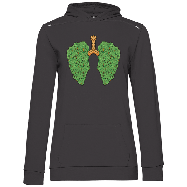 Cannabis Lungen - Damen Hoodie - Textilzauber