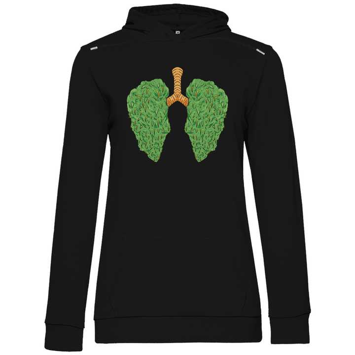 Cannabis Lungen - Damen Hoodie - Textilzauber