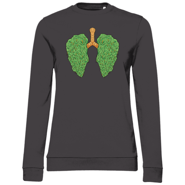 Cannabis Lungen - Damen Sweatshirt - Textilzauber