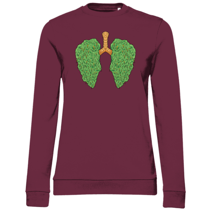 Cannabis Lungen - Damen Sweatshirt - Textilzauber