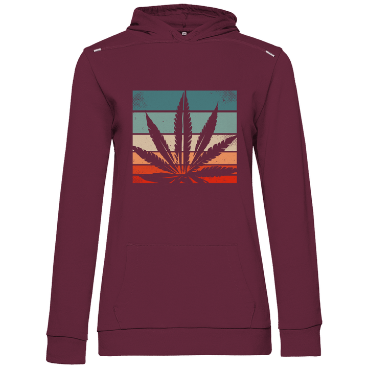 Cannabis Retro Design - Damen Hoodie - Textilzauber