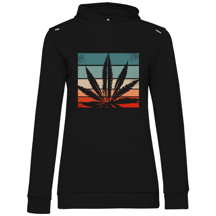 Cannabis Retro Design - Damen Hoodie - Textilzauber