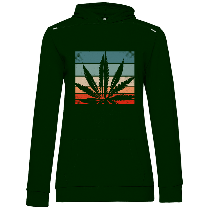 Cannabis Retro Design - Damen Hoodie - Textilzauber
