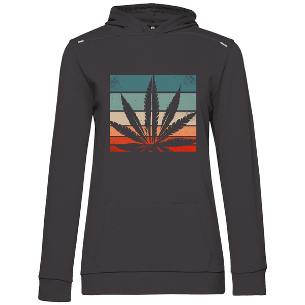 Cannabis Retro Design - Damen Hoodie - Textilzauber