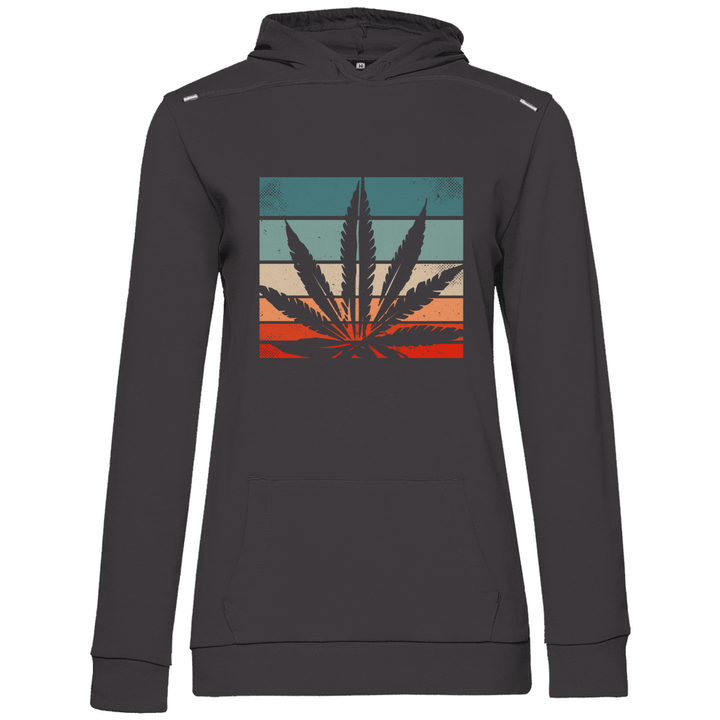 Cannabis Retro Design - Damen Hoodie - Textilzauber