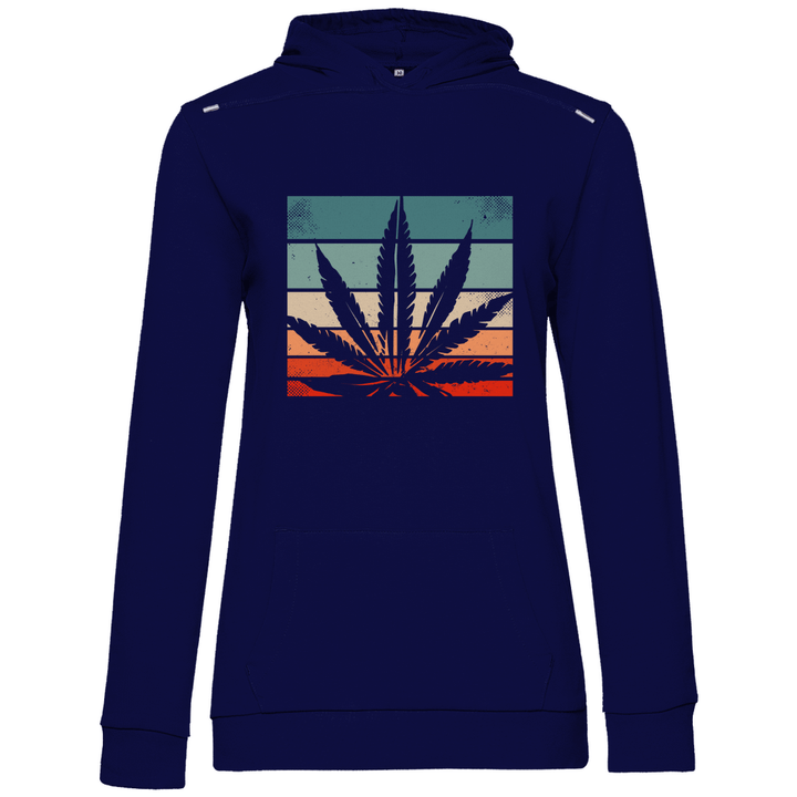 Cannabis Retro Design - Damen Hoodie - Textilzauber
