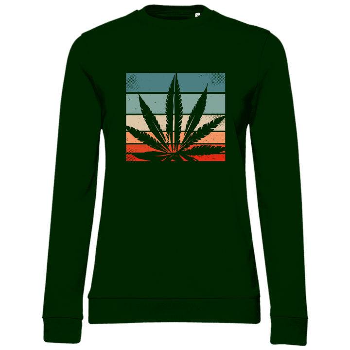 Cannabis Retro Design - Damen Sweatshirt - Textilzauber