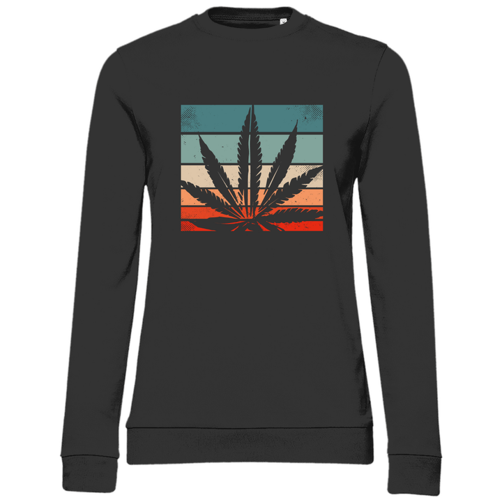 Cannabis Retro Design - Damen Sweatshirt - Textilzauber