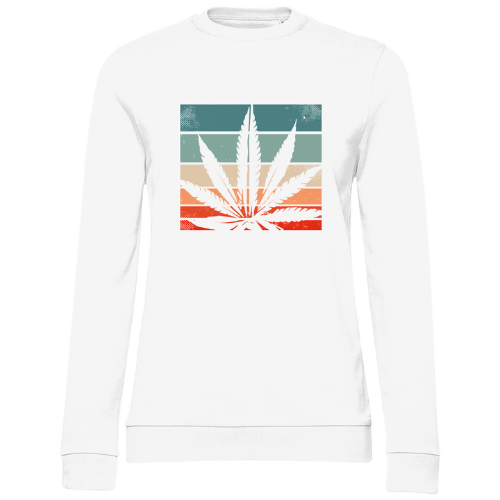 Cannabis Retro Design - Damen Sweatshirt - Textilzauber