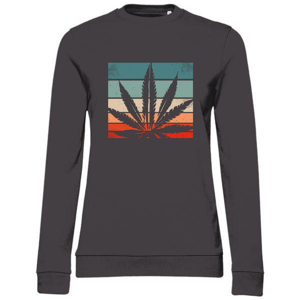 Cannabis Retro Design - Damen Sweatshirt - Textilzauber