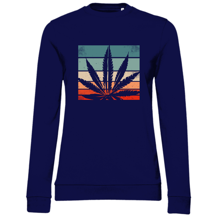 Cannabis Retro Design - Damen Sweatshirt - Textilzauber