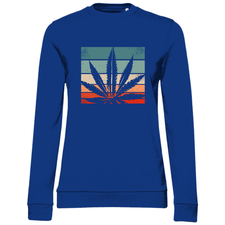 Cannabis Retro Design - Damen Sweatshirt - Textilzauber