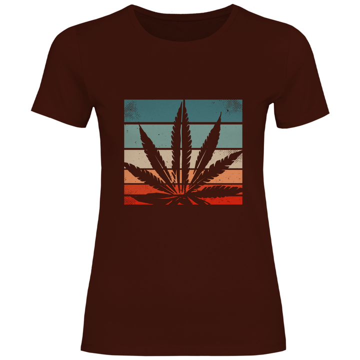 Cannabis Retro Design - Damen T - Shirt - Textilzauber