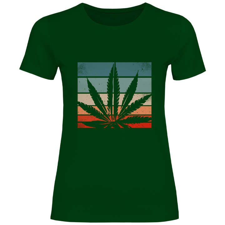 Cannabis Retro Design - Damen T - Shirt - Textilzauber