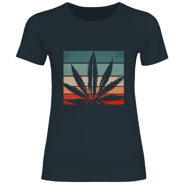 Cannabis Retro Design - Damen T - Shirt - Textilzauber