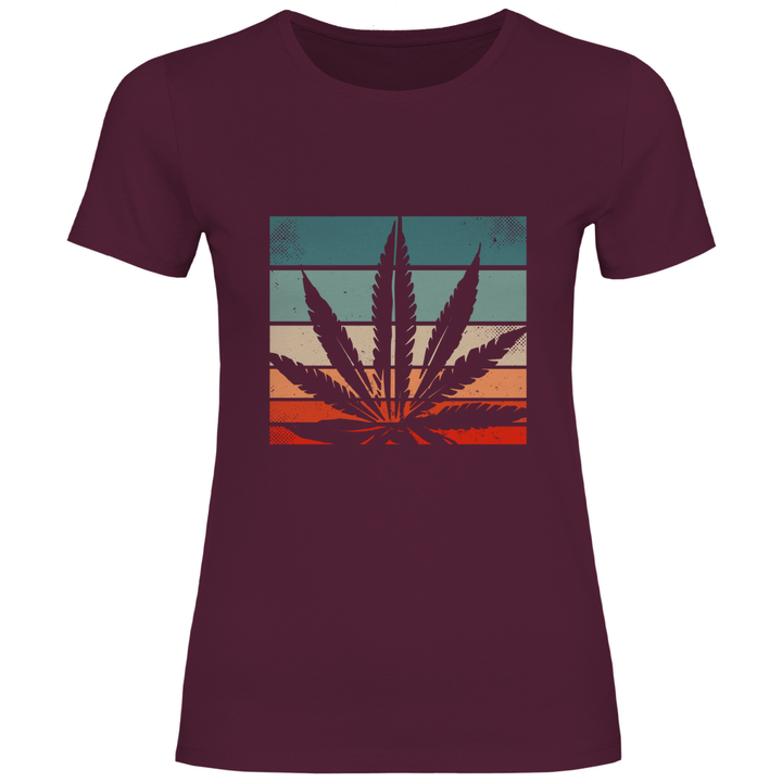 Cannabis Retro Design - Damen T - Shirt - Textilzauber