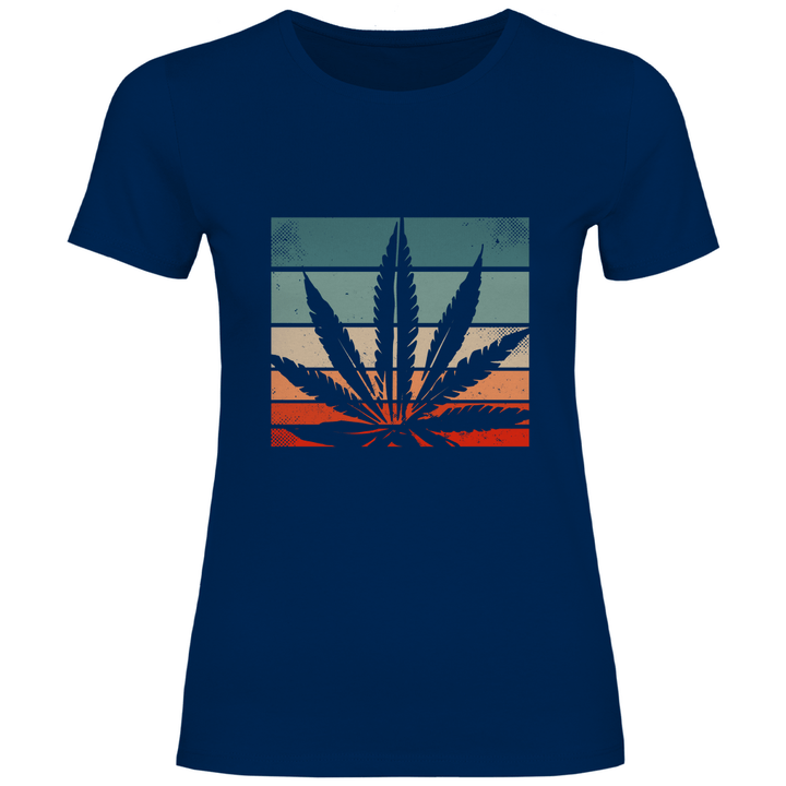 Cannabis Retro Design - Damen T - Shirt - Textilzauber