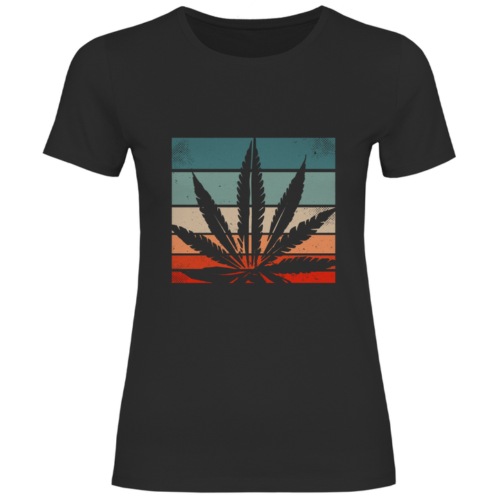 Cannabis Retro Design - Damen T - Shirt - Textilzauber