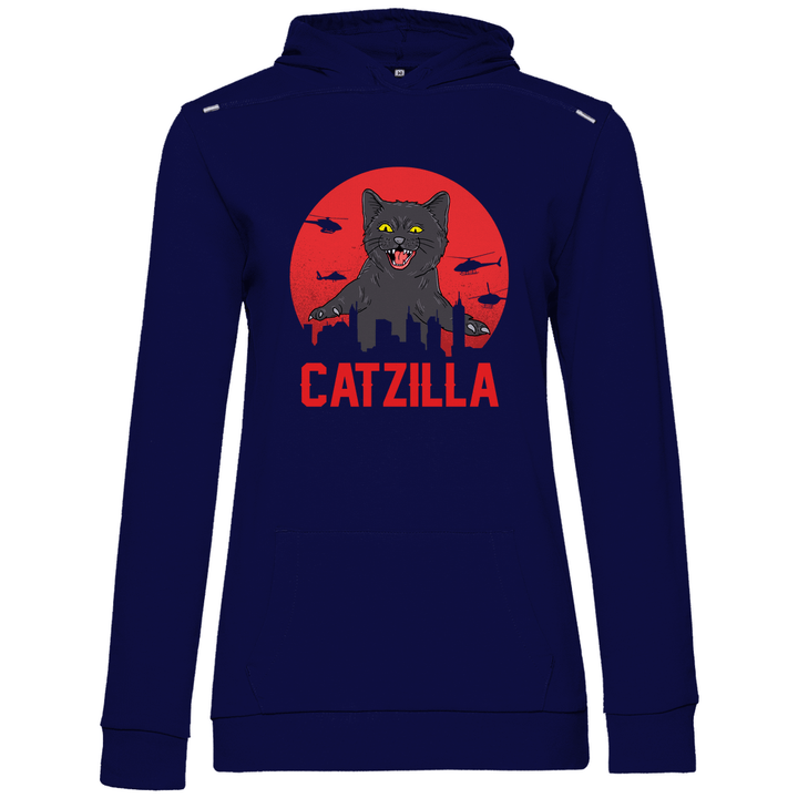 Catzilla - Damen Hoodie - Textilzauber