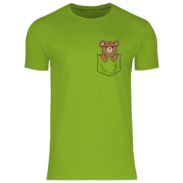 Teddybär in Brusttasche "Finger" - Herren T-Shirt