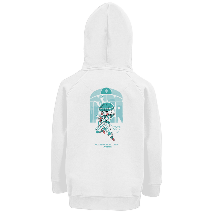 Child - Kreuzritter - Premium Bio Kinderhoodie mit Rückendruck - Textilzauber