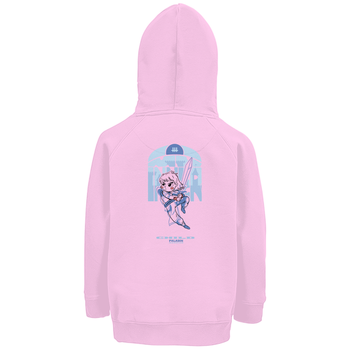 Child Paladin - Premium Bio Kinderhoodie mit Rückendruck - Textilzauber