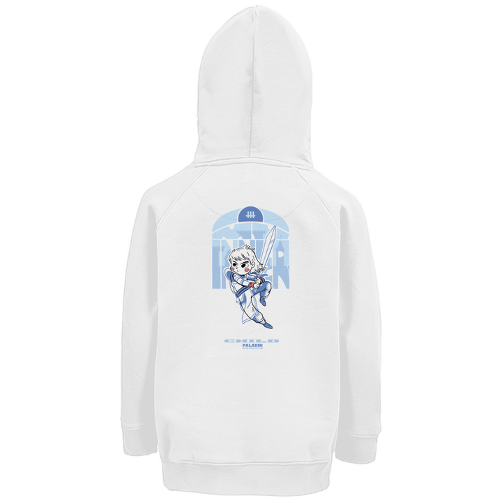 Child Paladin - Premium Bio Kinderhoodie mit Rückendruck - Textilzauber