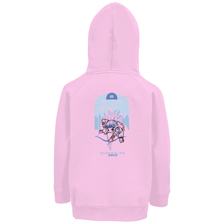 Child Zulu - Premium Bio Kinderhoodie mit Rückendruck - Textilzauber