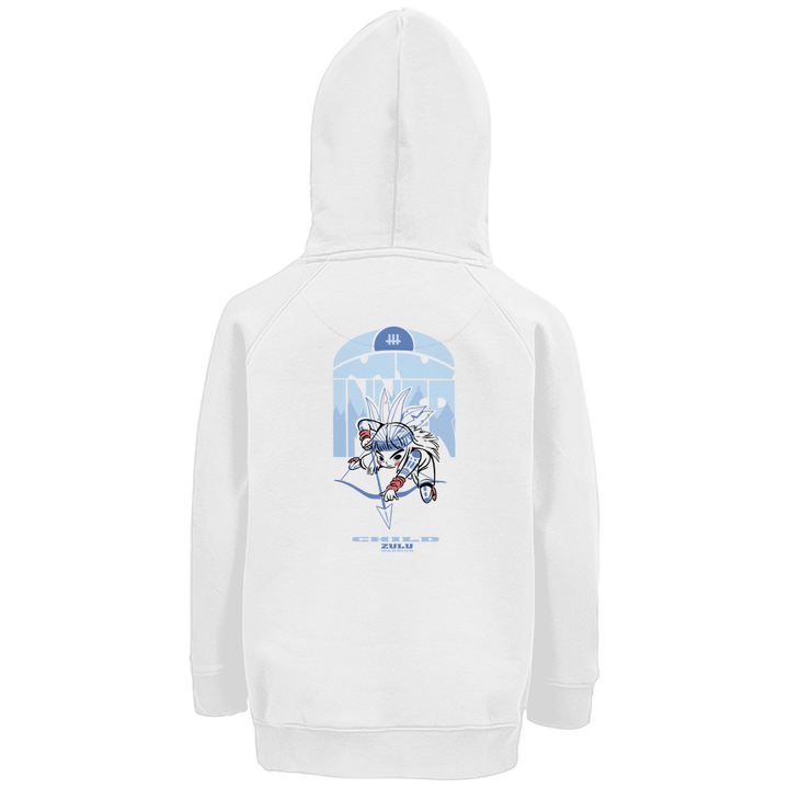Child Zulu - Premium Bio Kinderhoodie mit Rückendruck - Textilzauber