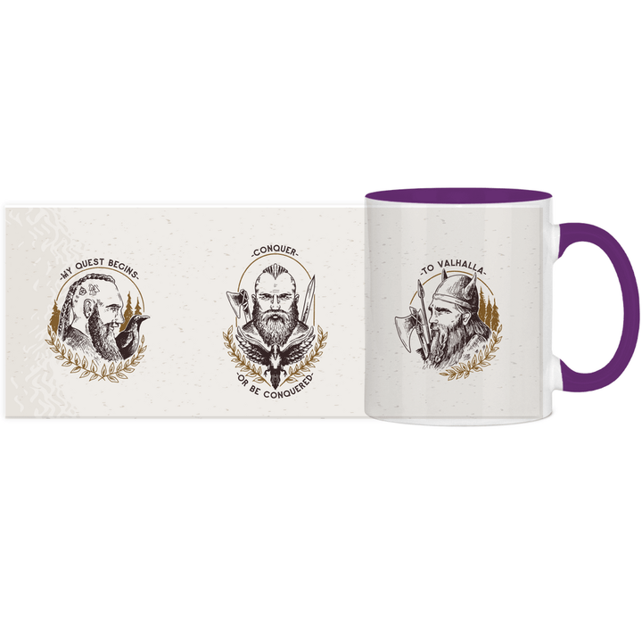 Conquer Quest - Panorama Tasse zweifarbig - Textilzauber